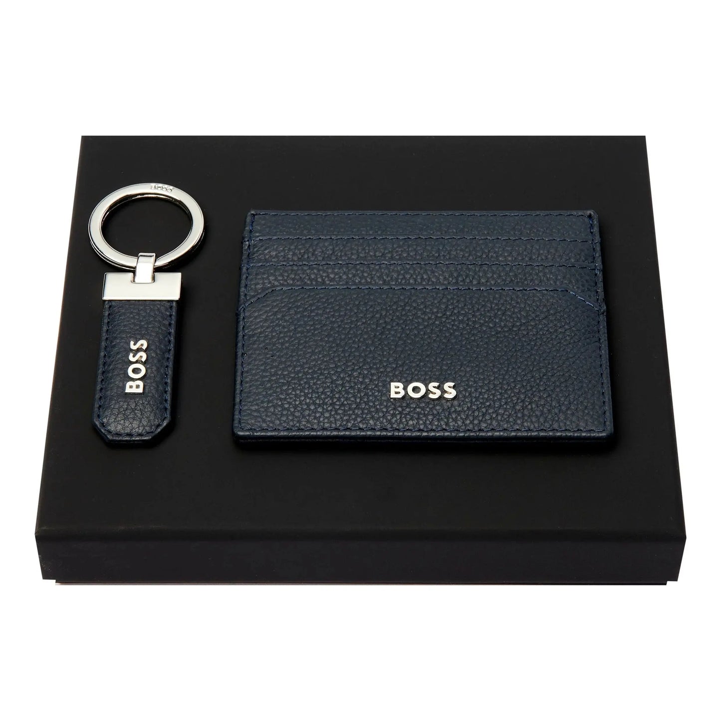 HUGO BOSS HPCK007T Gear Matrix Key Ring & Card Holder Gift Set