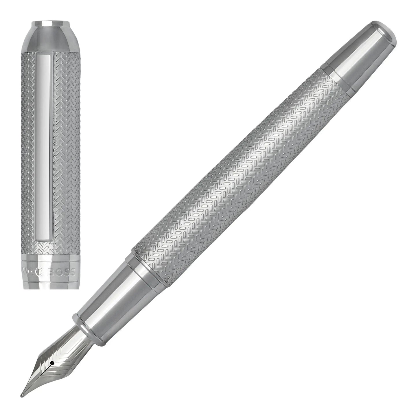 HUGO BOSS HSI4652C Πένα Elemental Silver Fountain Pen Hugo Boss