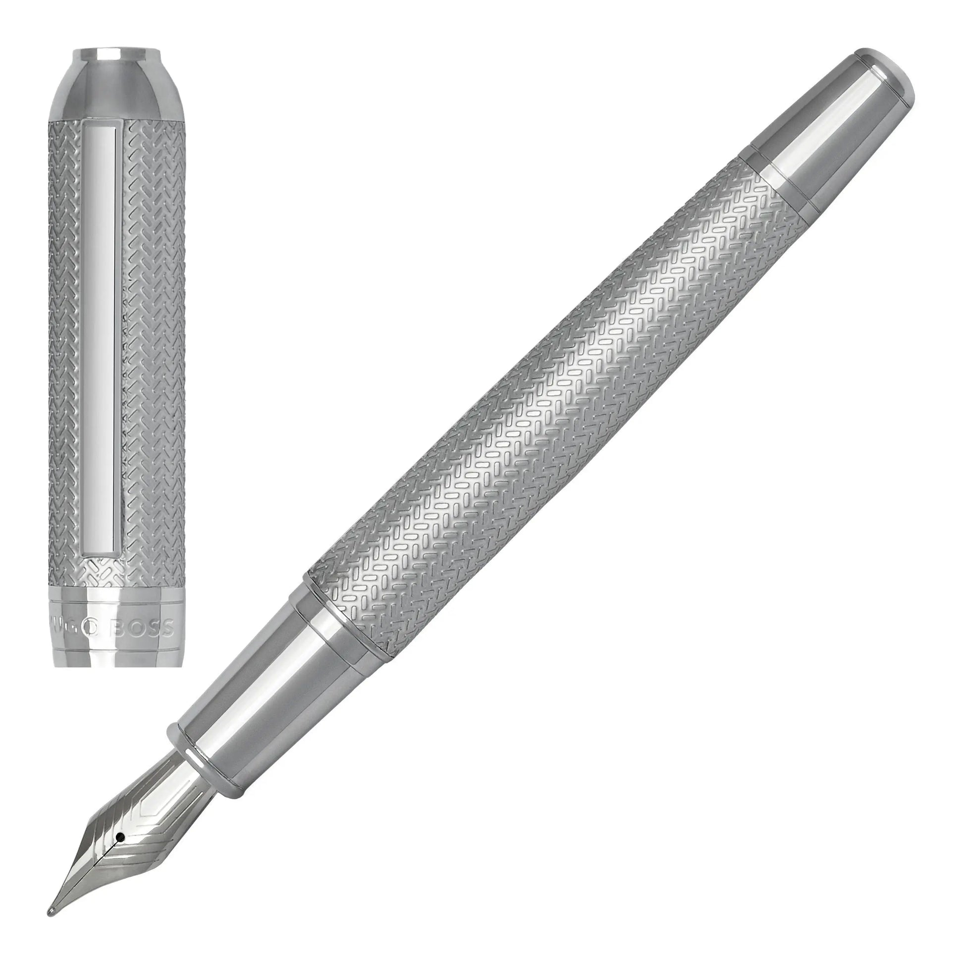 HUGO BOSS HSI4652C Πένα Elemental Silver Fountain Pen Hugo Boss