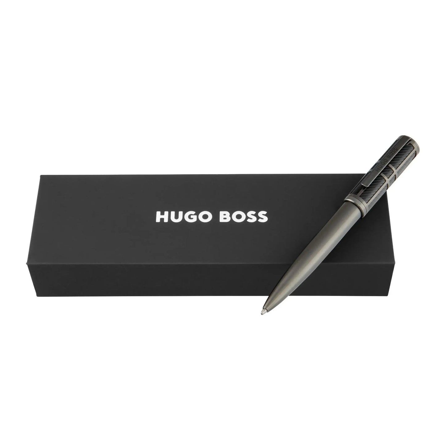 HUGO BOSS HSS5874D Στυλό Frame Grid Black & Gun Ballpoint Pen