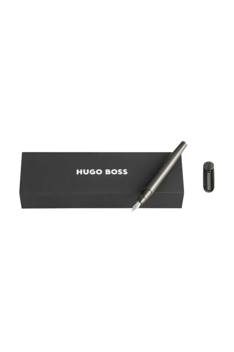 HUGO BOSS HSU5262A Πένα Double B Saffiano Black Fountain Pen