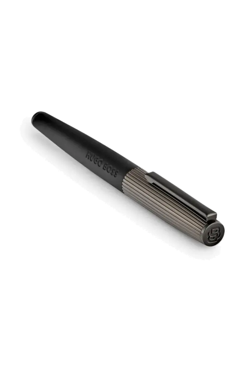 HUGO BOSS HSV5692D Πένα Illusion Arcade Black & Gun Fountain Pen