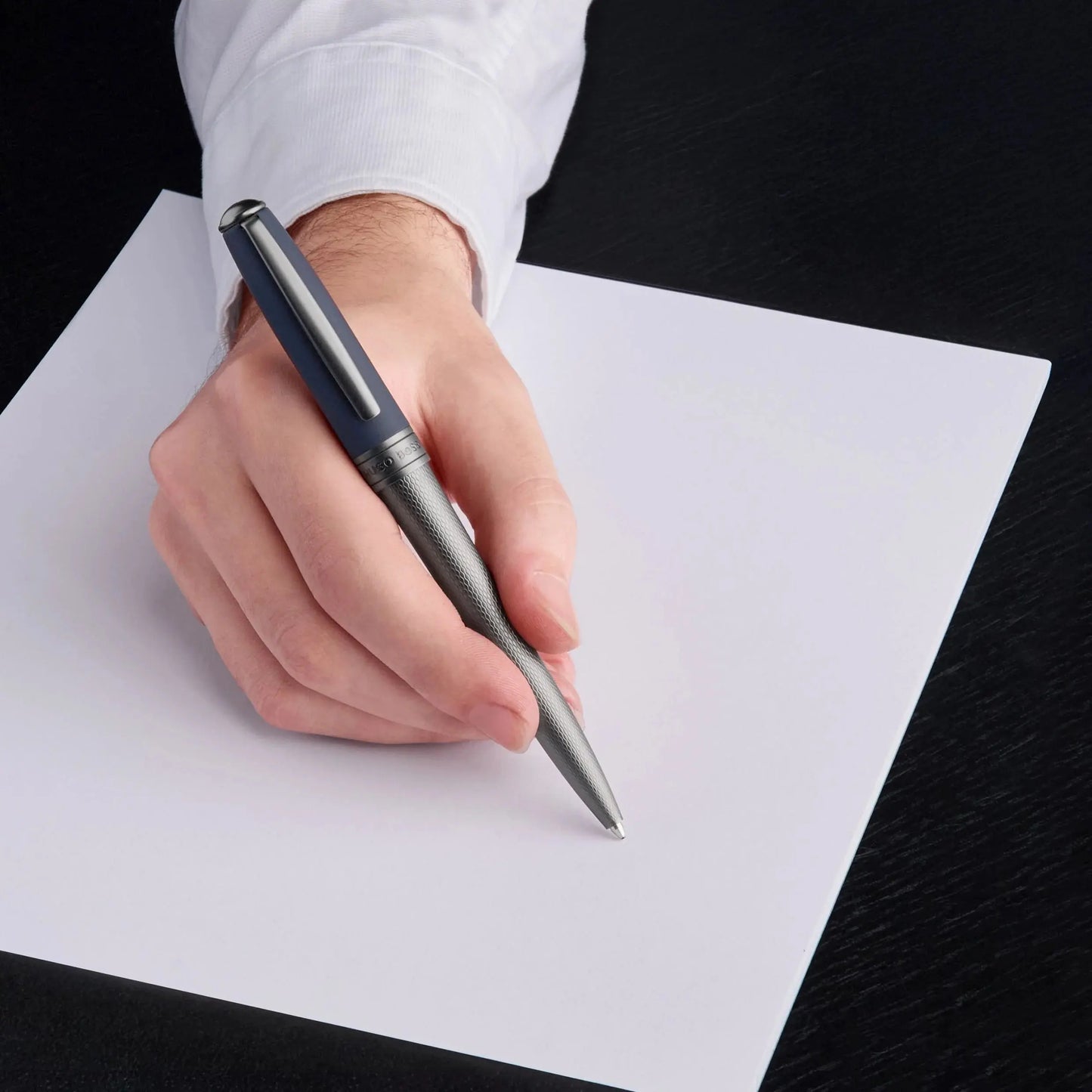 HUGO BOSS HSI0584D Essential Pinstripe Ballpoint Pen