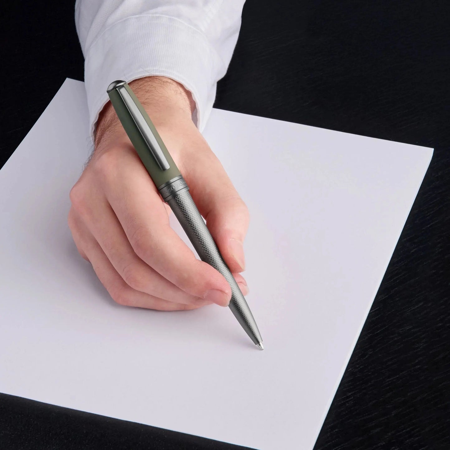 HUGO BOSS HSI0584D Essential Pinstripe Ballpoint Pen