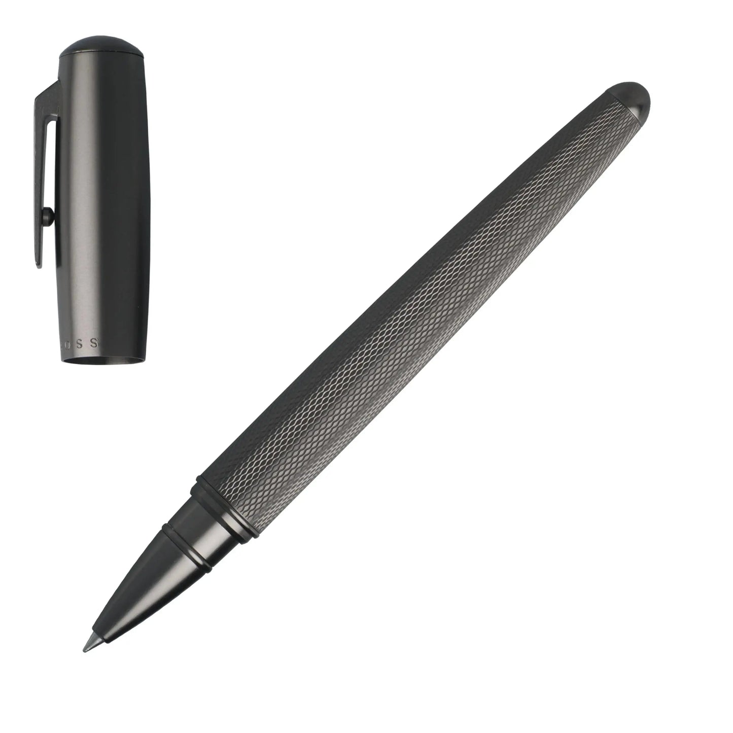 HUGO BOSS HSY2434N Contour Brushed Navy Ballpoint Pen