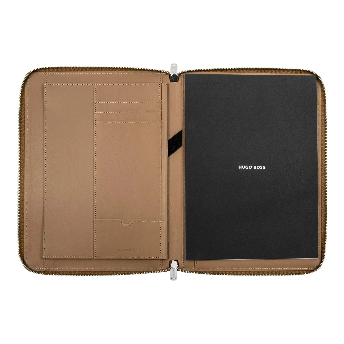 HUGO BOSS HTA105J A4 Gleam Gray Zip Folder