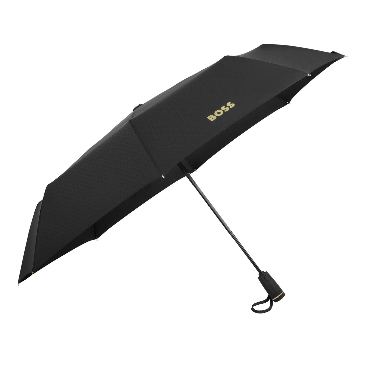 HUGO BOSS HUF520A Ομπρέλα Pocket Double B Black & Gold Umbrella