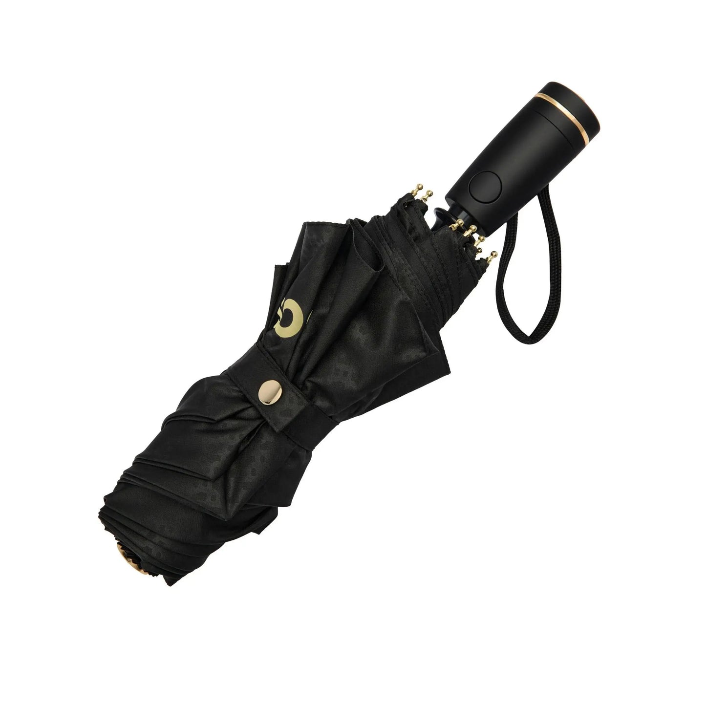 HUGO BOSS HUF520A Ομπρέλα Pocket Double B Black & Gold Umbrella