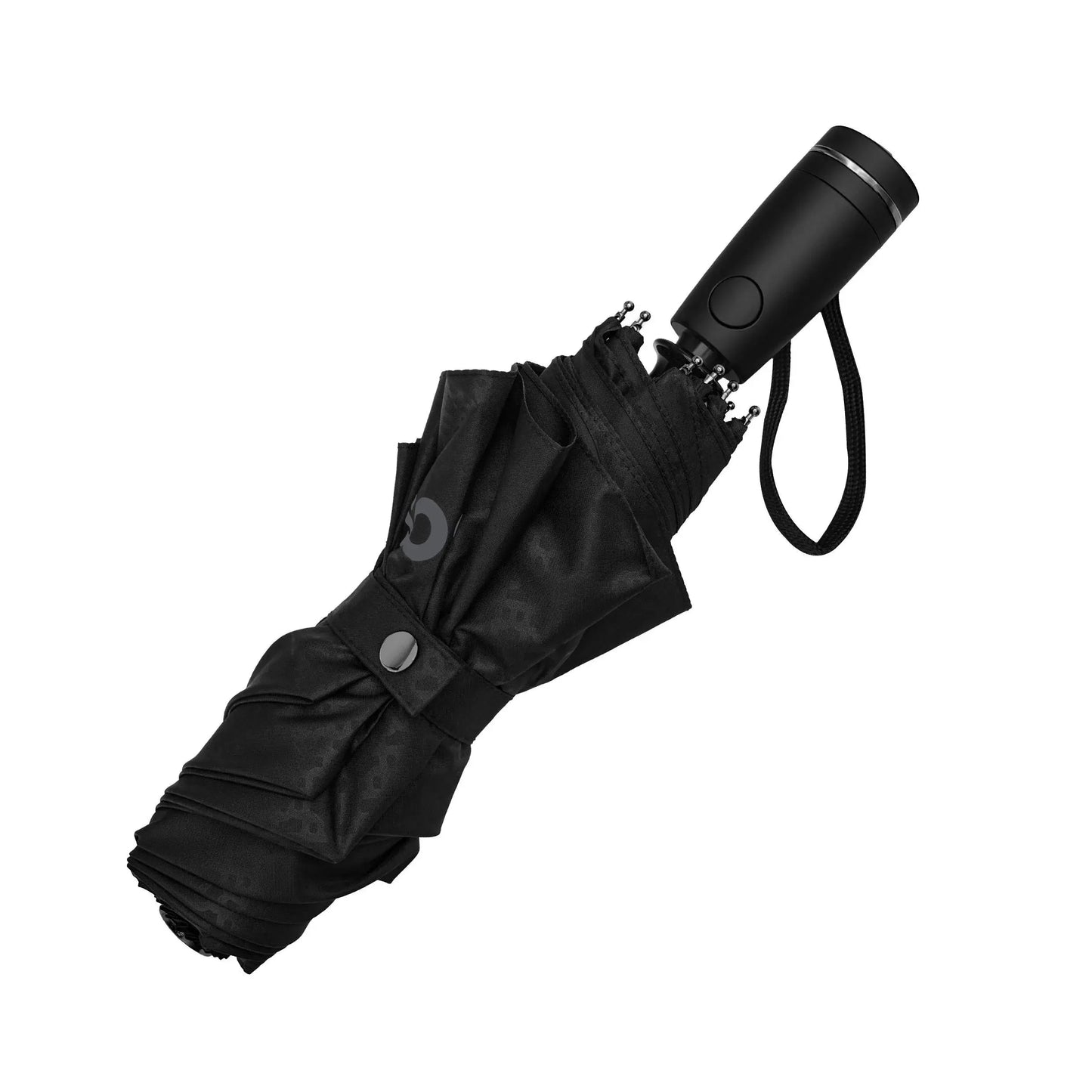 HUGO BOSS HUF520D Ομπρέλα Pocket Double B Black & Gun Umbrella