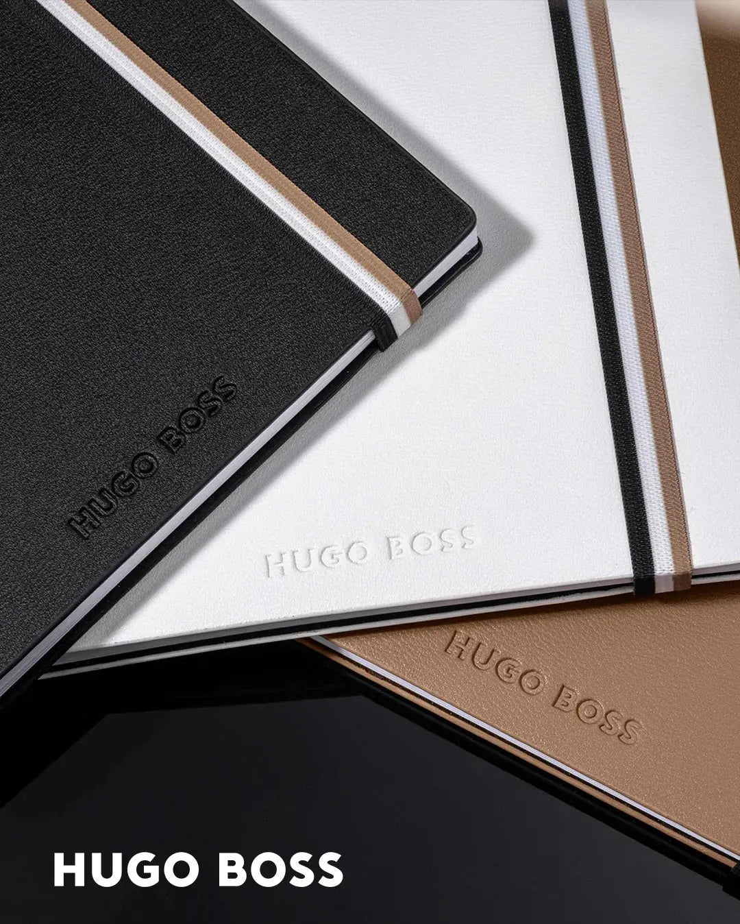 HUGO BOSS HNH321AL A5 Iconic Black Lined Notebook