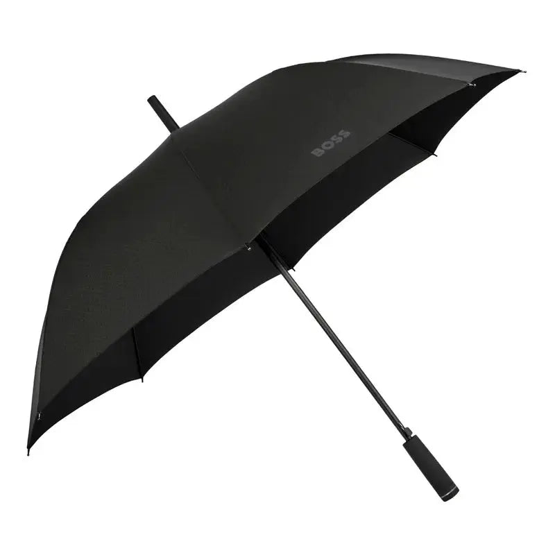 HUGO BOSS HUN520D Ομπρέλα Double B Black & Gun Umbrella