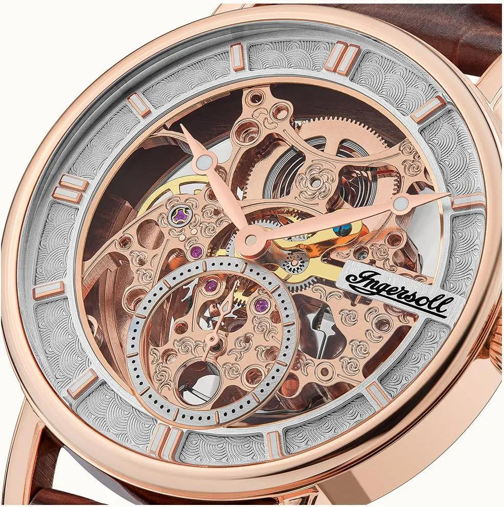 Ingersoll I00401B Herald Automatic Brown Leather Strap