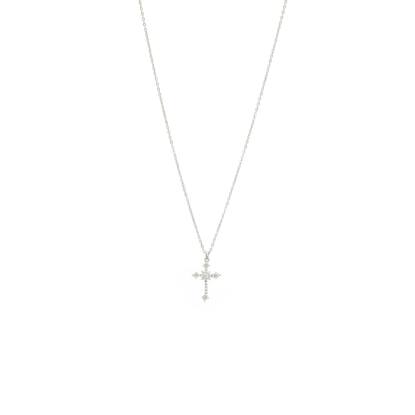 Ballerina Necklace With Zirconia GM208W In Platinum Plated Silver
