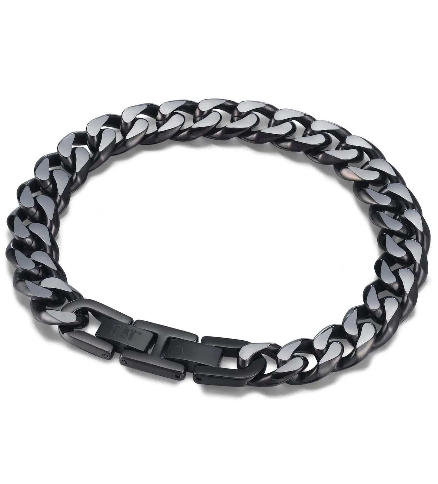 Caterpillar J010B00212 Chains Ανδρικό Βραχιόλι Από Μαύρο Ατσάλι