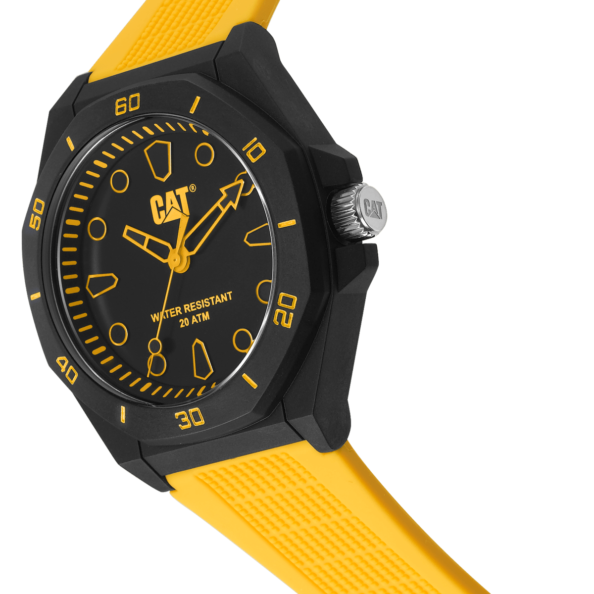 CATERPILLAR JA11027117 Octa Shield Yellow Silicon Strap - Κοσμηματοπωλείο Goldy