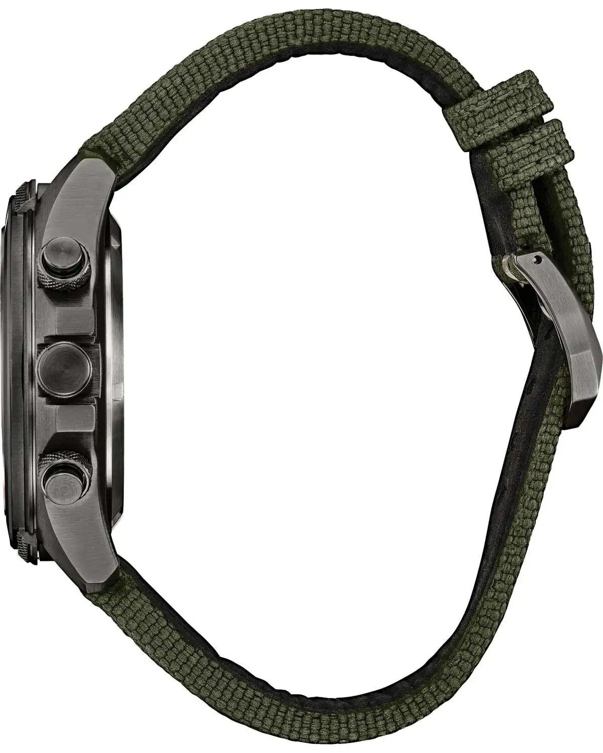Citizen JV1005-02W Promaster Land Eco Drive Chronograph Green Fabric Strap