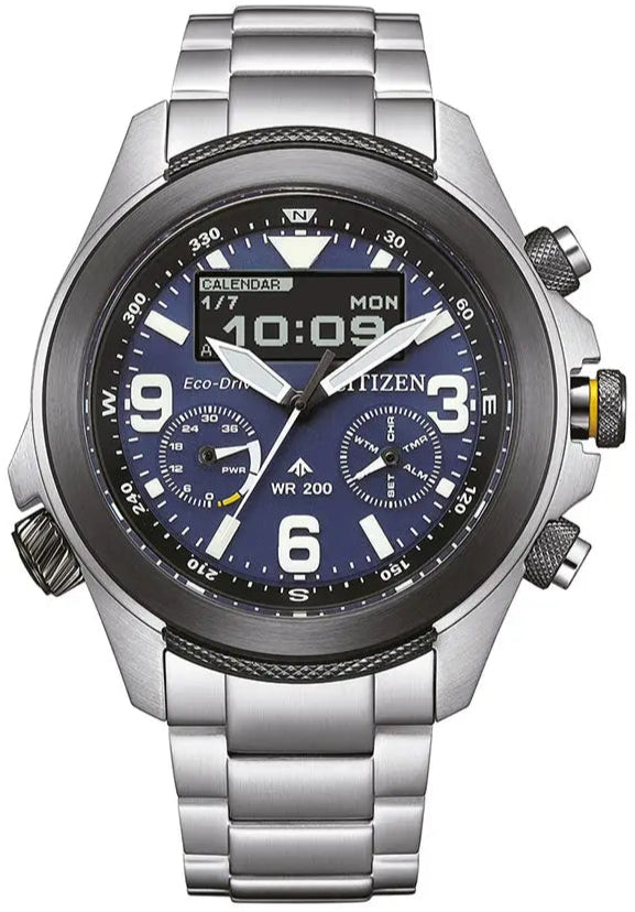Citizen JV1006-51L Promaster Land Eco Drive Chronograph Stainless Steel Bracelet