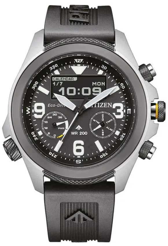Citizen JV1007-07E Promaster Land Eco Drive Chronograph Black Rubber Strap
