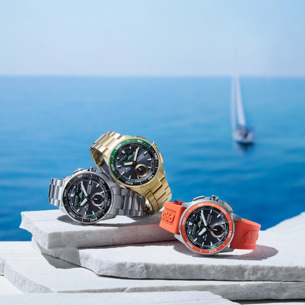 Citizen JV3001-53E Promaster Wave Tracker Eco-Drive Stainless Steel Bracelet