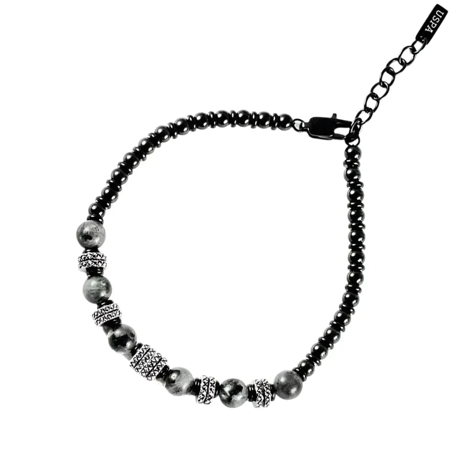 U.S. POLO JW9234BR Ανδρικό Βραχιόλι με Χάντρες Από Ατσάλι