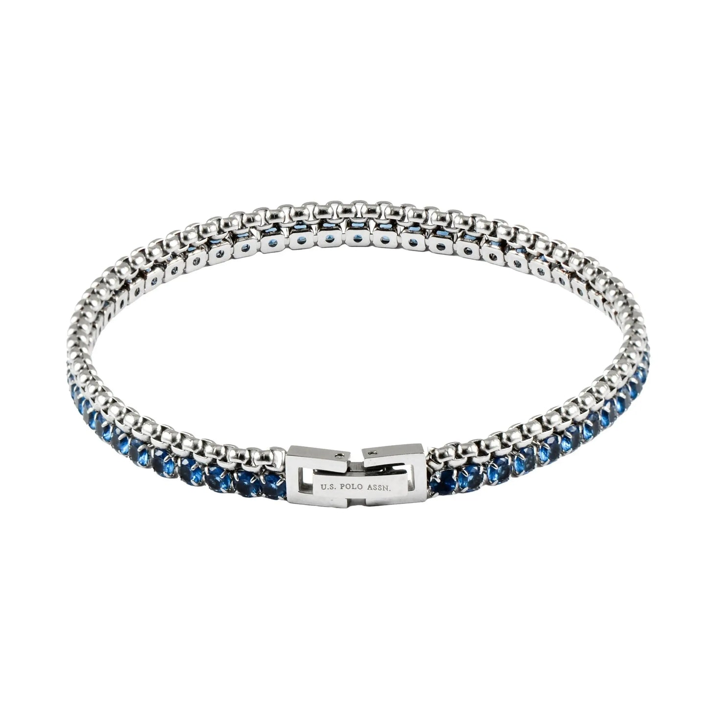 US POLO JW9210BR Men's Steel and Leather Bracelet
