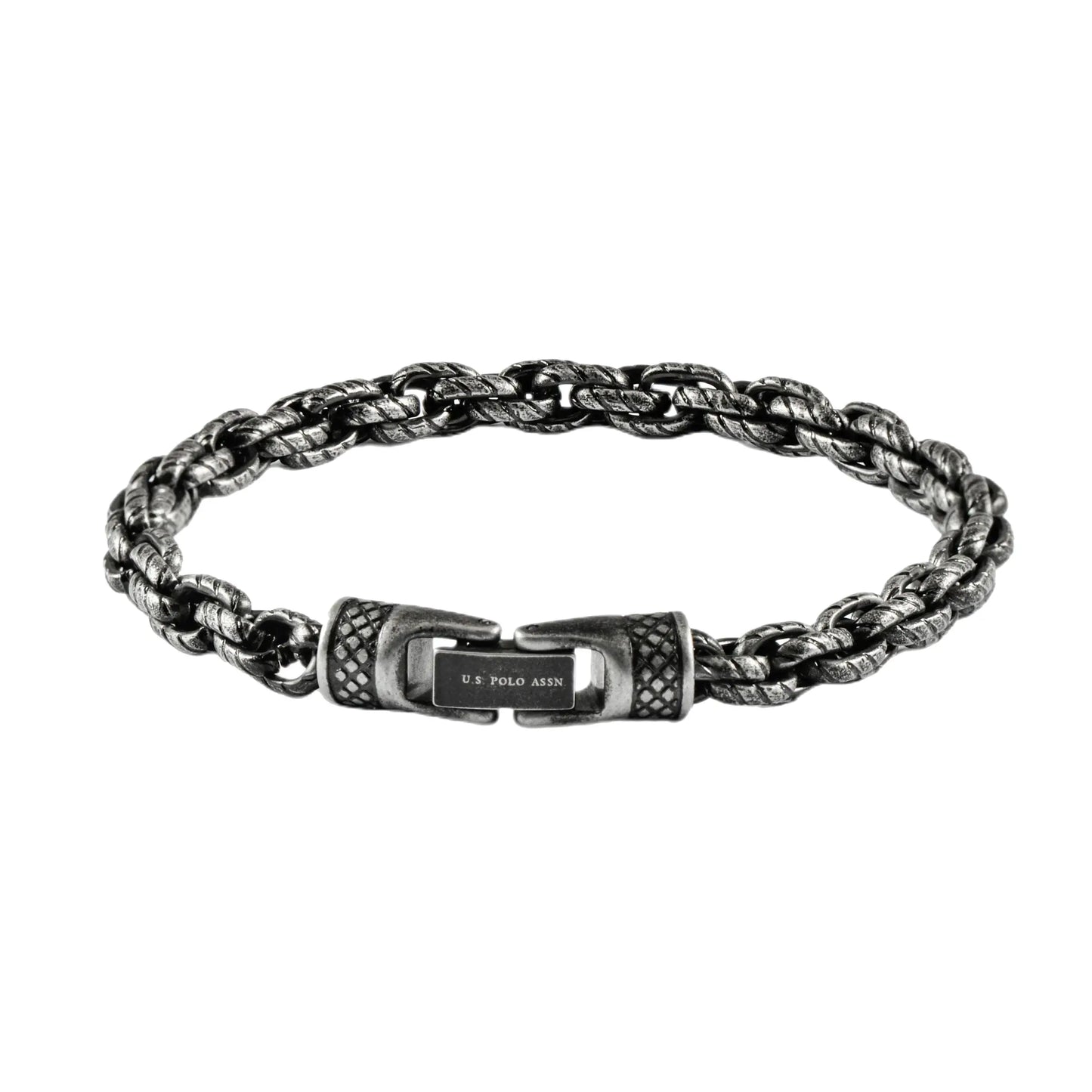 U.S. POLO JW9299BR Ανδρικό Βραχιόλι Από Γκρι Ατσάλι