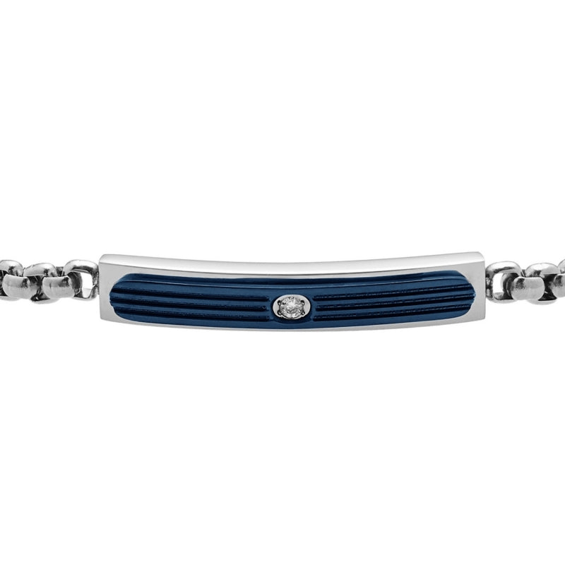 US POLO JW9092BR Men's Steel Bracelet with Leather