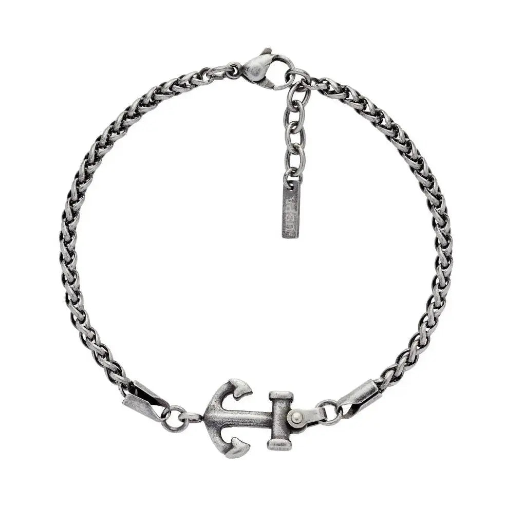 U.S. POLO JW9333BR Ανδρικό Βραχιόλι Από Ανοξείδωτο Ατσάλι με Άγκυρα U.S. Polo