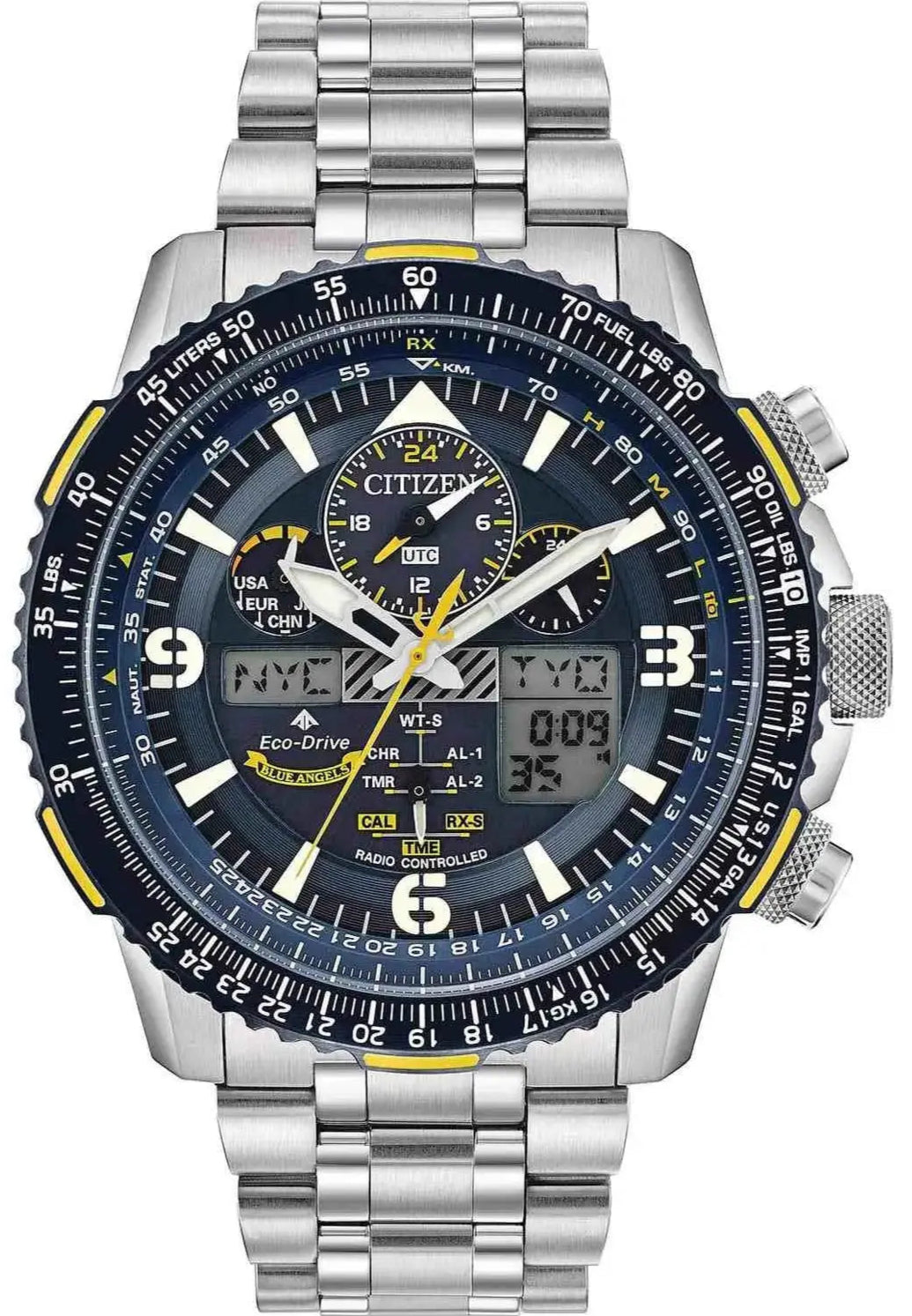 Citizen JY8078-52L Eco-Drive Skyhawk A-T RadioControlled Stainless Steel Bracelet