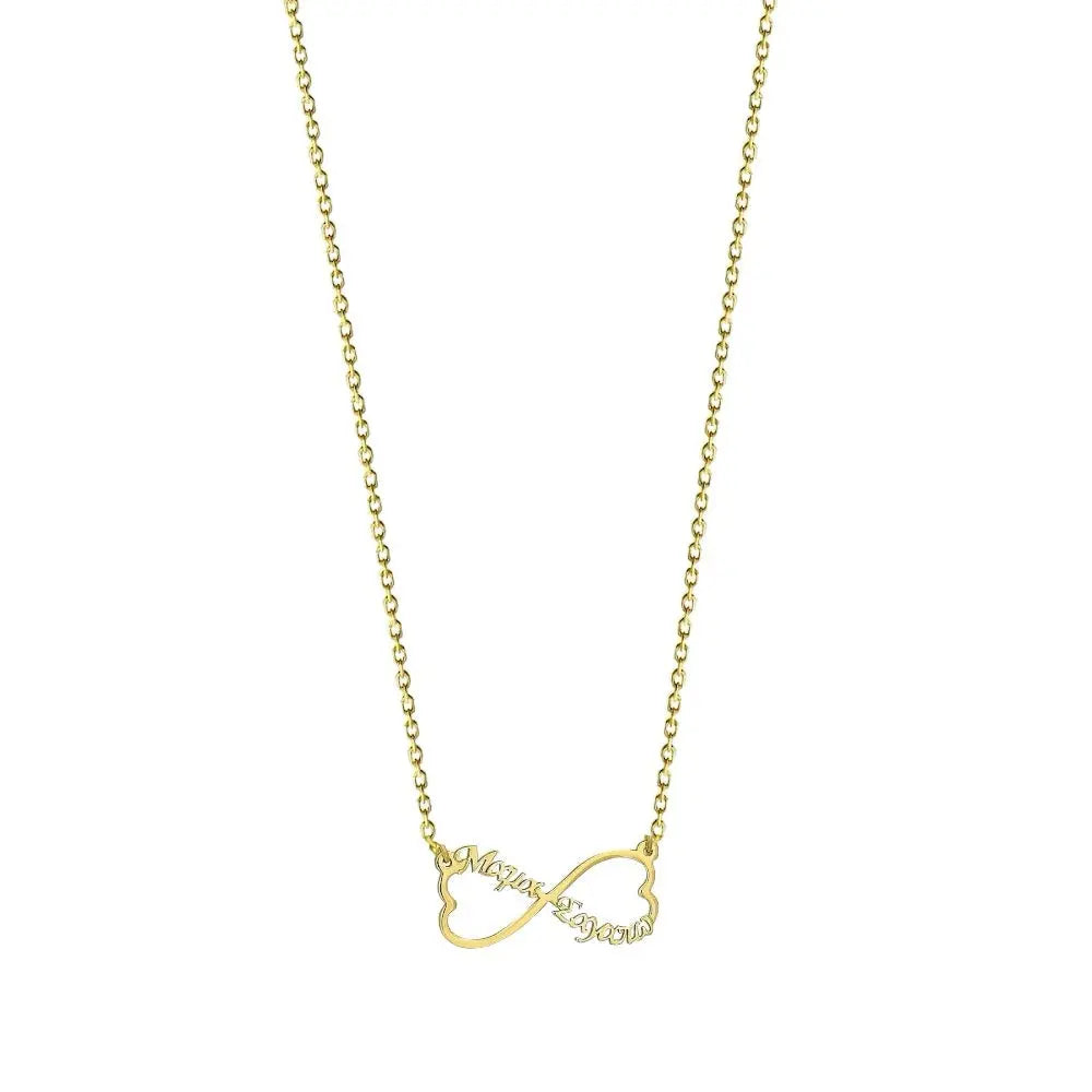 GM425G Mom I Love You Necklace In Gold Plated Silver