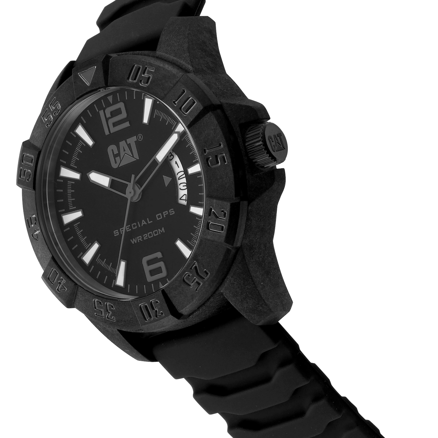 CATERPILLAR K412121131 Special Ops 3 Black Rubber Strap