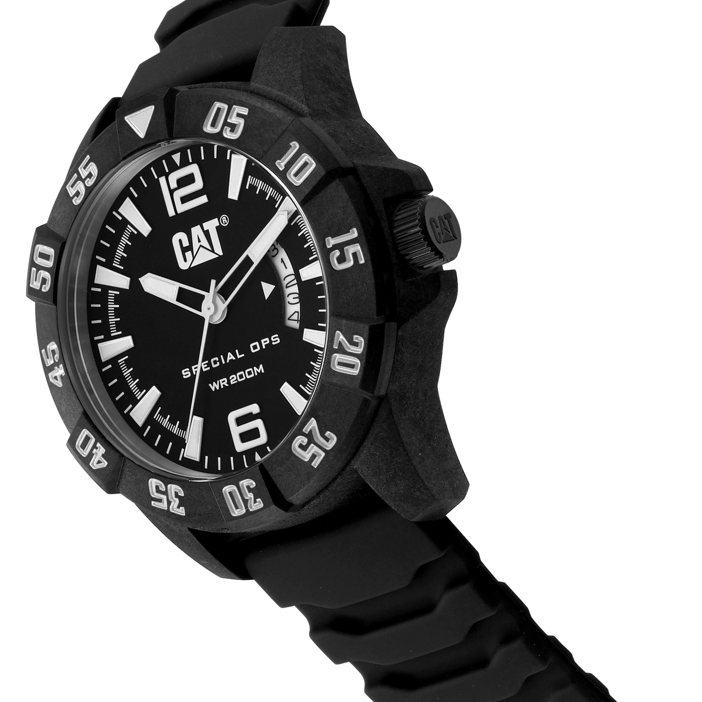 CATERPILLAR K412121132 Special Ops 3 Black Rubber Strap