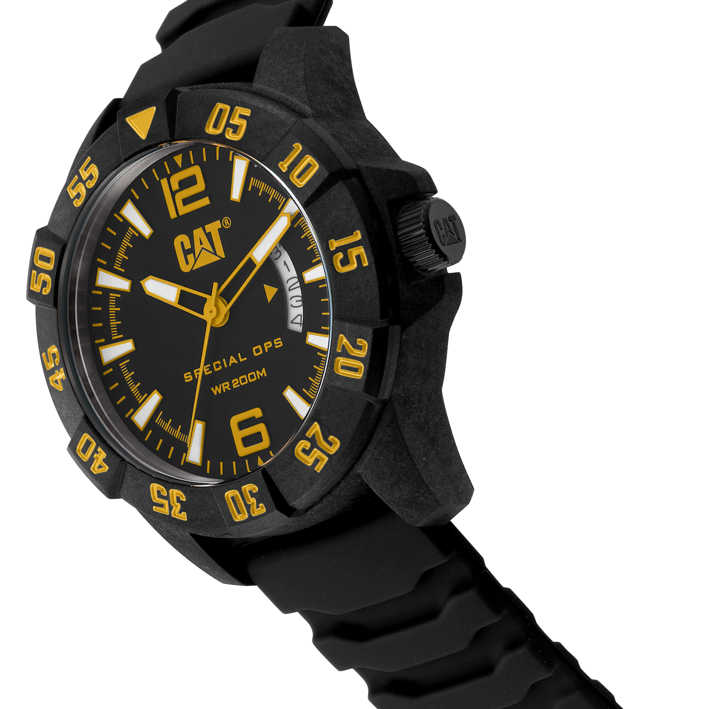 CATERPILLAR K412121137 Special Ops 3 Black Rubber Strap