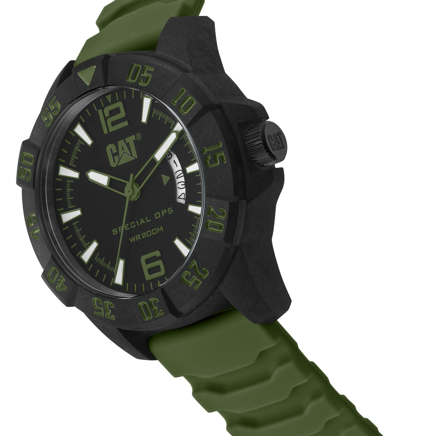 CATERPILLAR K412123133 Special Ops 3 Green Rubber Strap