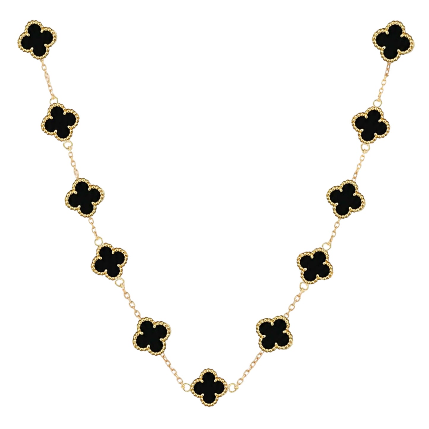 N07139G Gold Plated Steel Necklace with Green Zircon