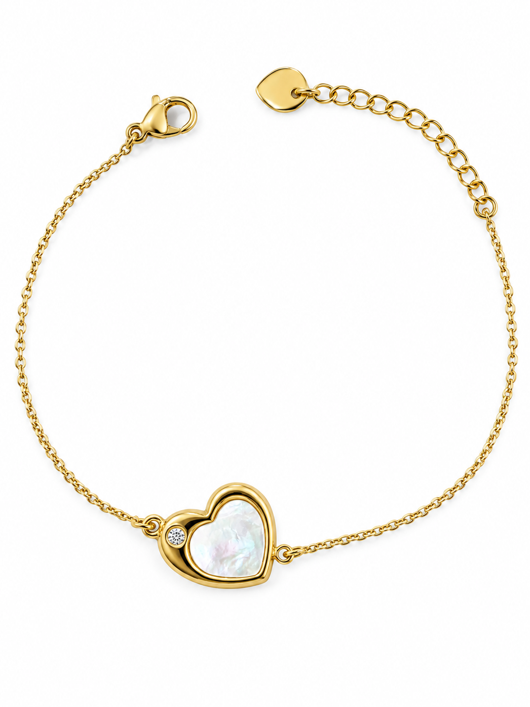 N00965G Riviera Stainless Steel Bracelet with Zirconia
