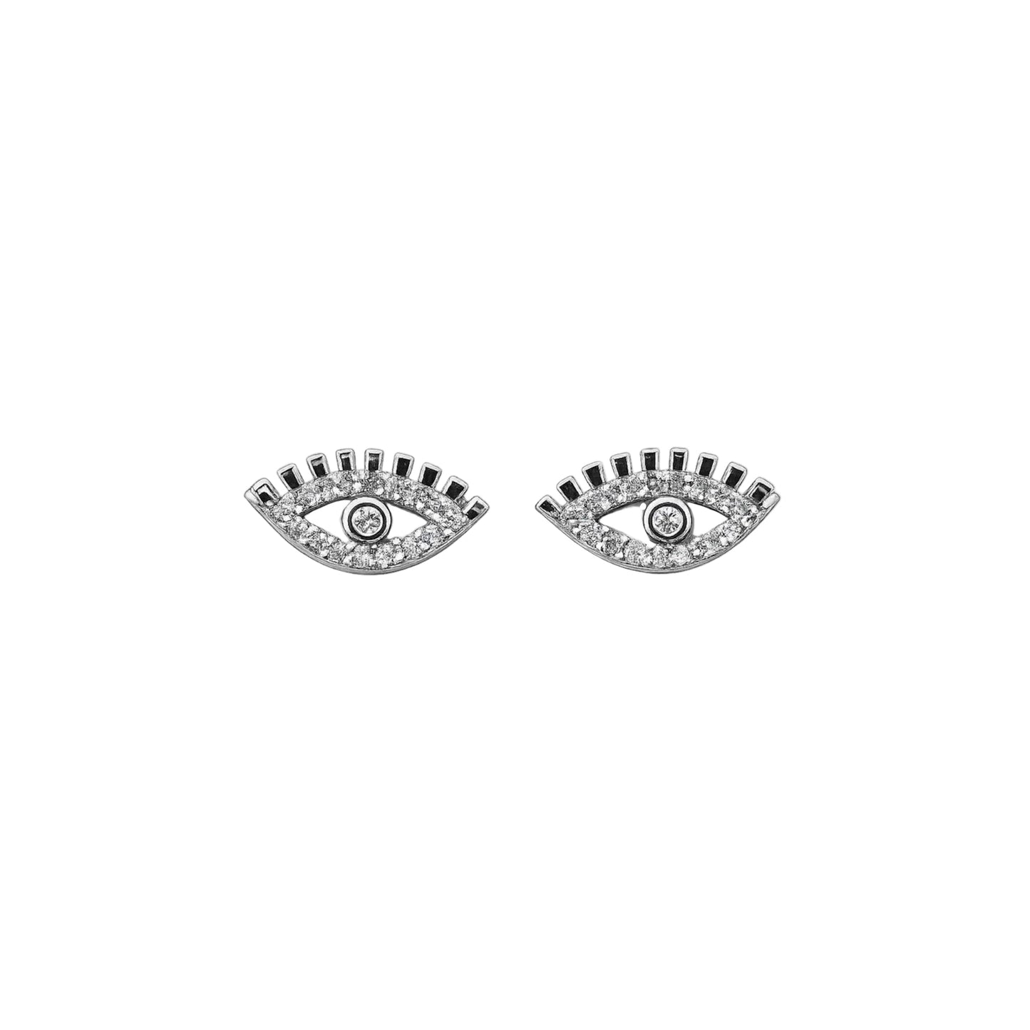 Earrings N02200G Steel Hoops with Multicolored Zirconia