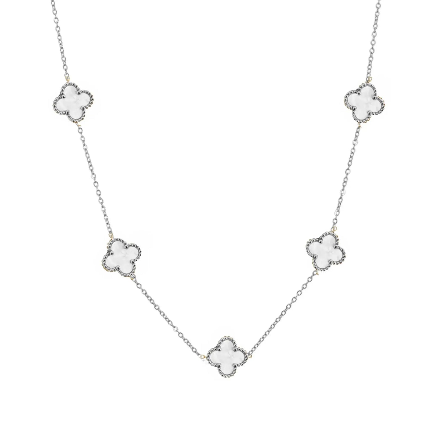 N07139G Gold Plated Steel Necklace with Green Zircon