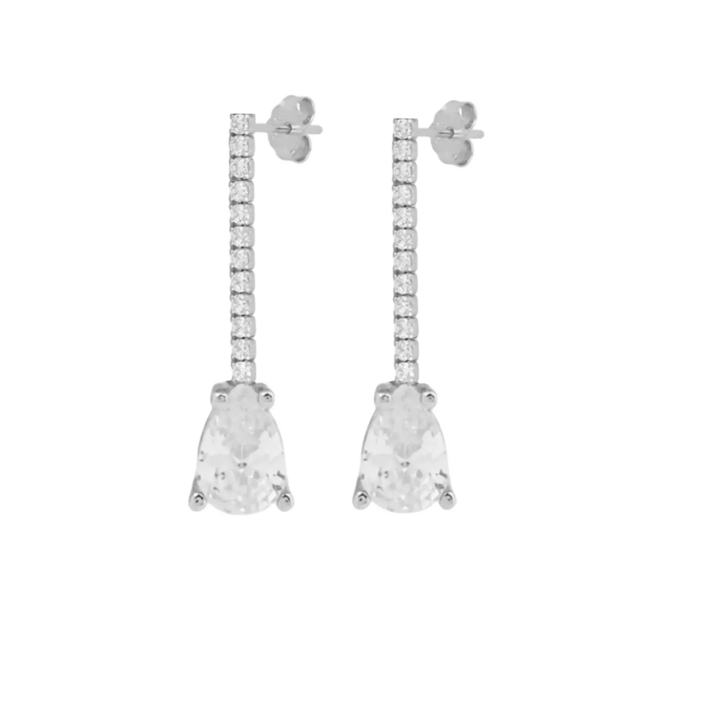 Earrings N02200G Steel Hoops with Multicolored Zirconia