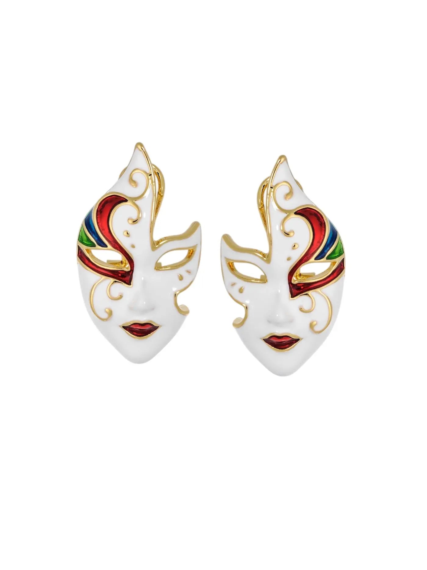 Earrings N02200G Steel Hoops with Multicolored Zirconia