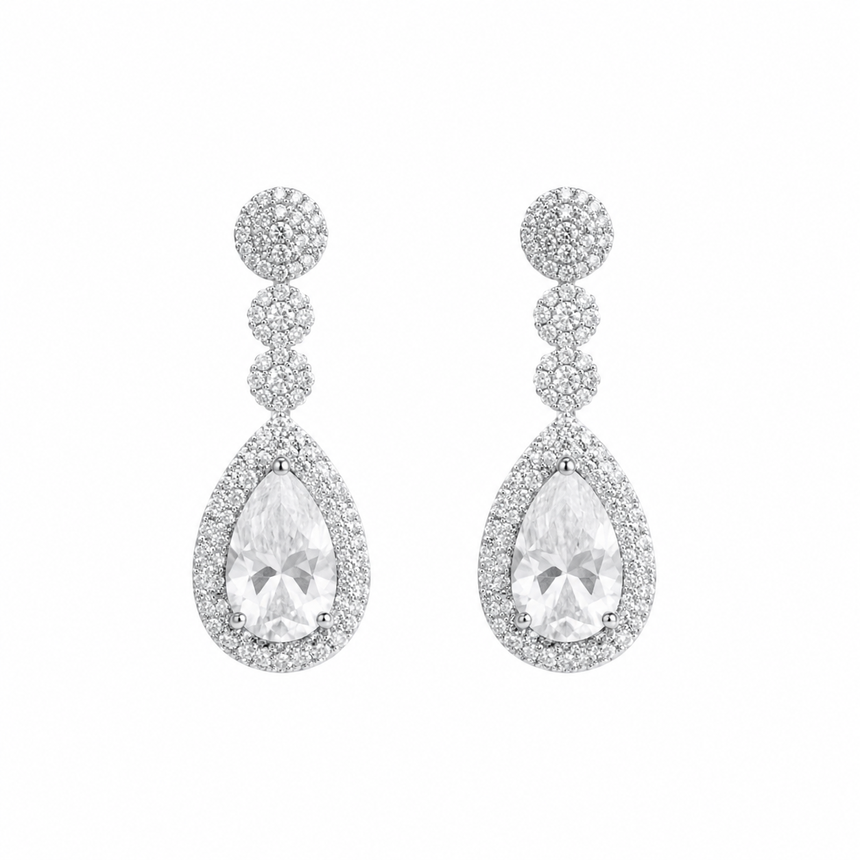 Earrings N02200G Steel Hoops with Multicolored Zirconia