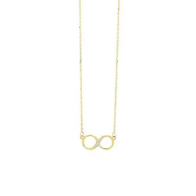 Necklace 9W-KD001-2 Rose Gold Plated Silver with Pearl