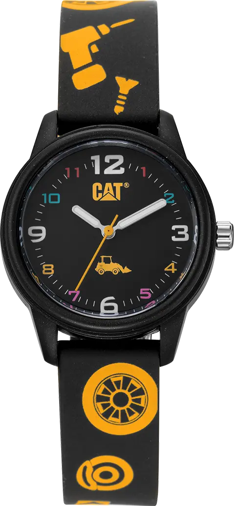 CATERPILLAR KE14021111 Kids Black Silicone Strap