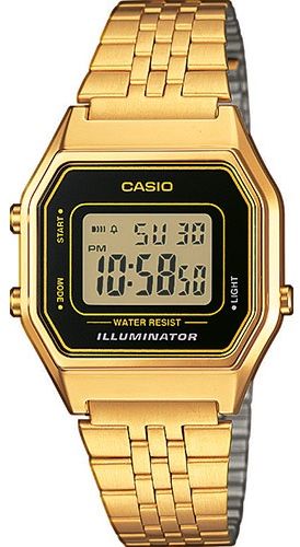 CASIO LA-680WEGA-1ER Digital Gold Stainless Steel Bracelet