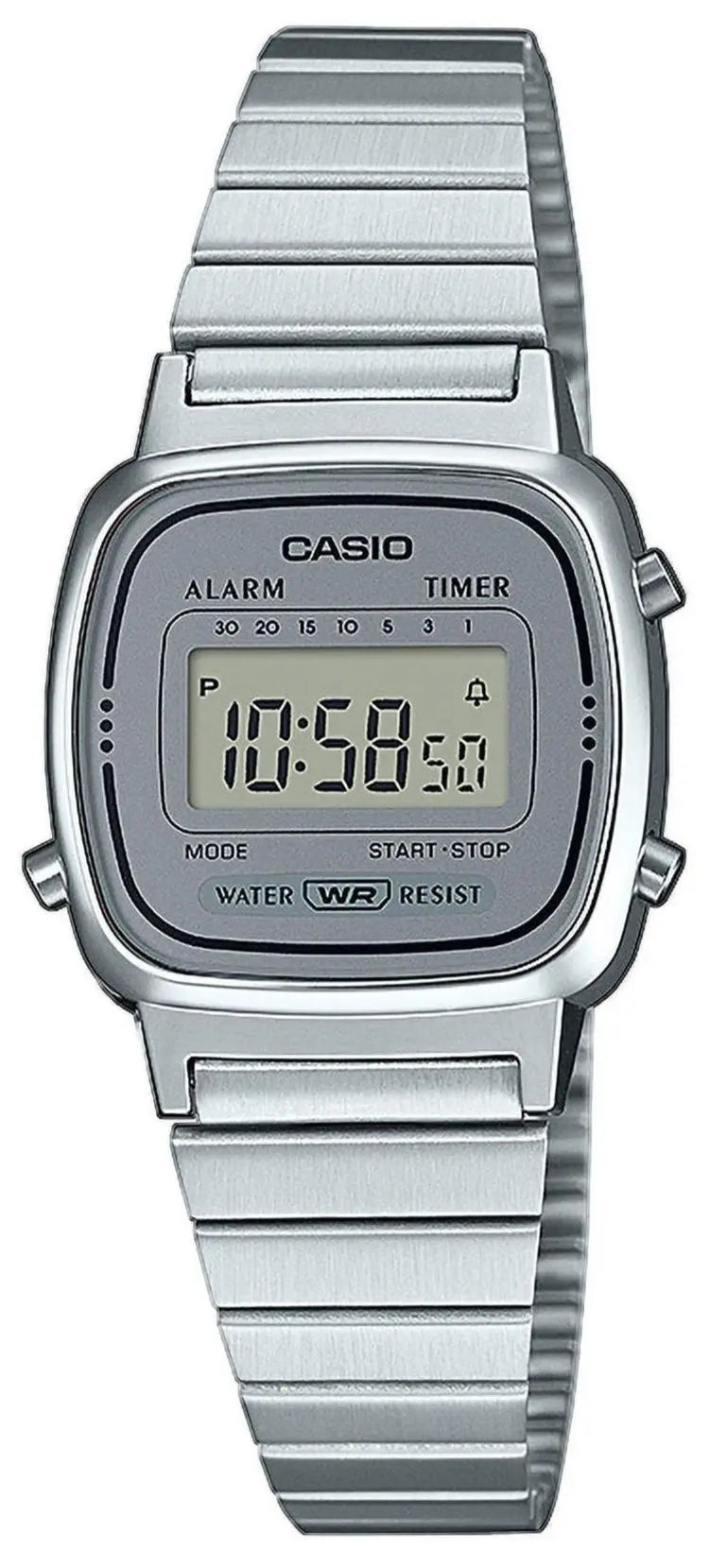CASIO LA-670WEA-7EF Digital Stainless Steel Bracelet