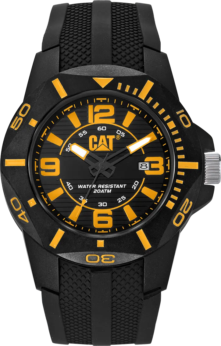 CATERPILLAR LR16121137 Diver Black Rubber Strap Caterpillar