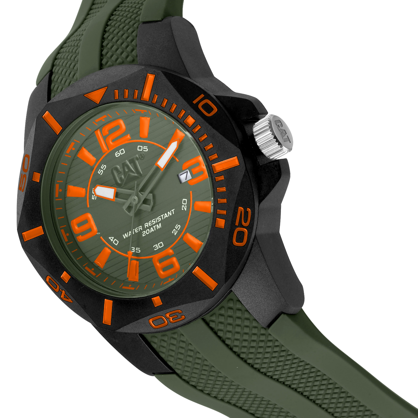 CATERPILLAR LR16123138 Diver Khaki Rubber Strap