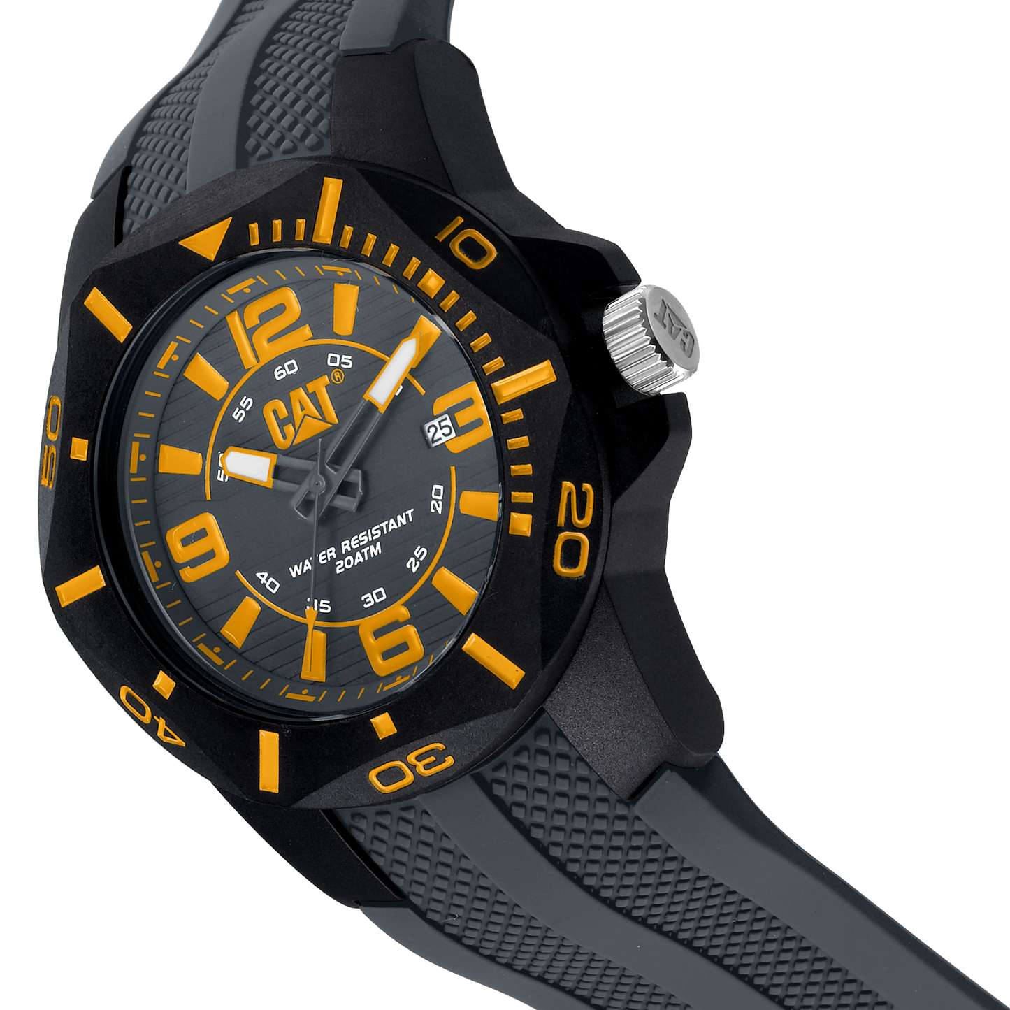 CATERPILLAR LR16125135 Diver Black Rubber Strap Caterpillar