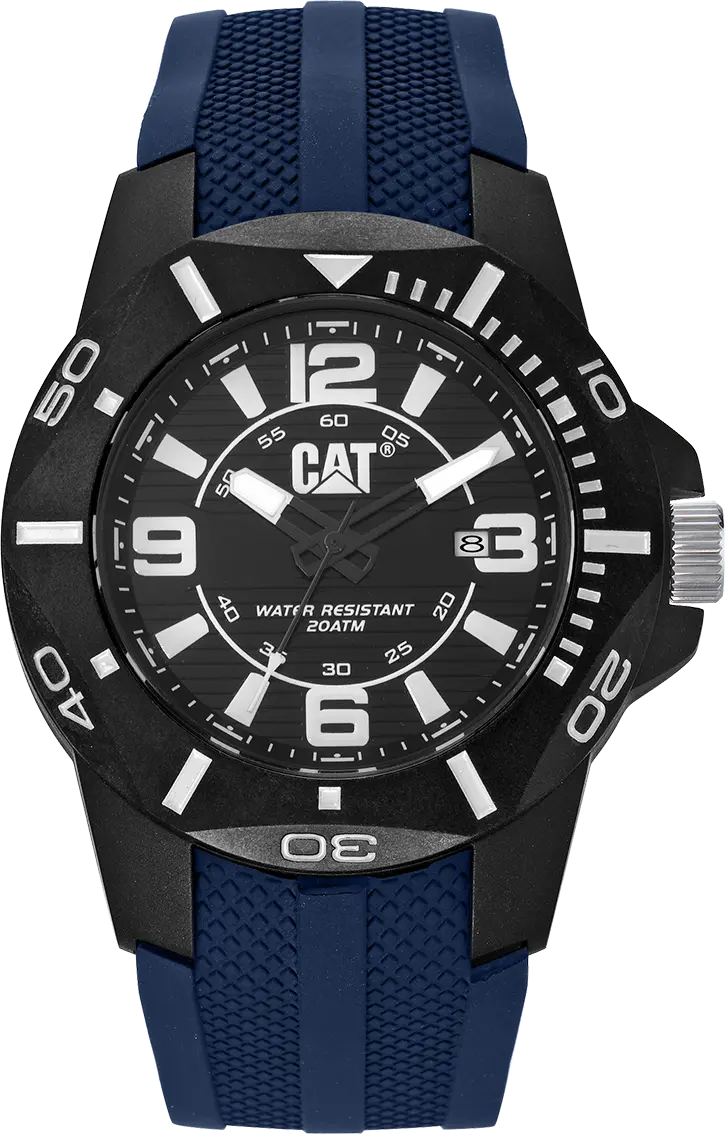CATERPILLAR LR16126136 Diver Blue Rubber Strap Caterpillar