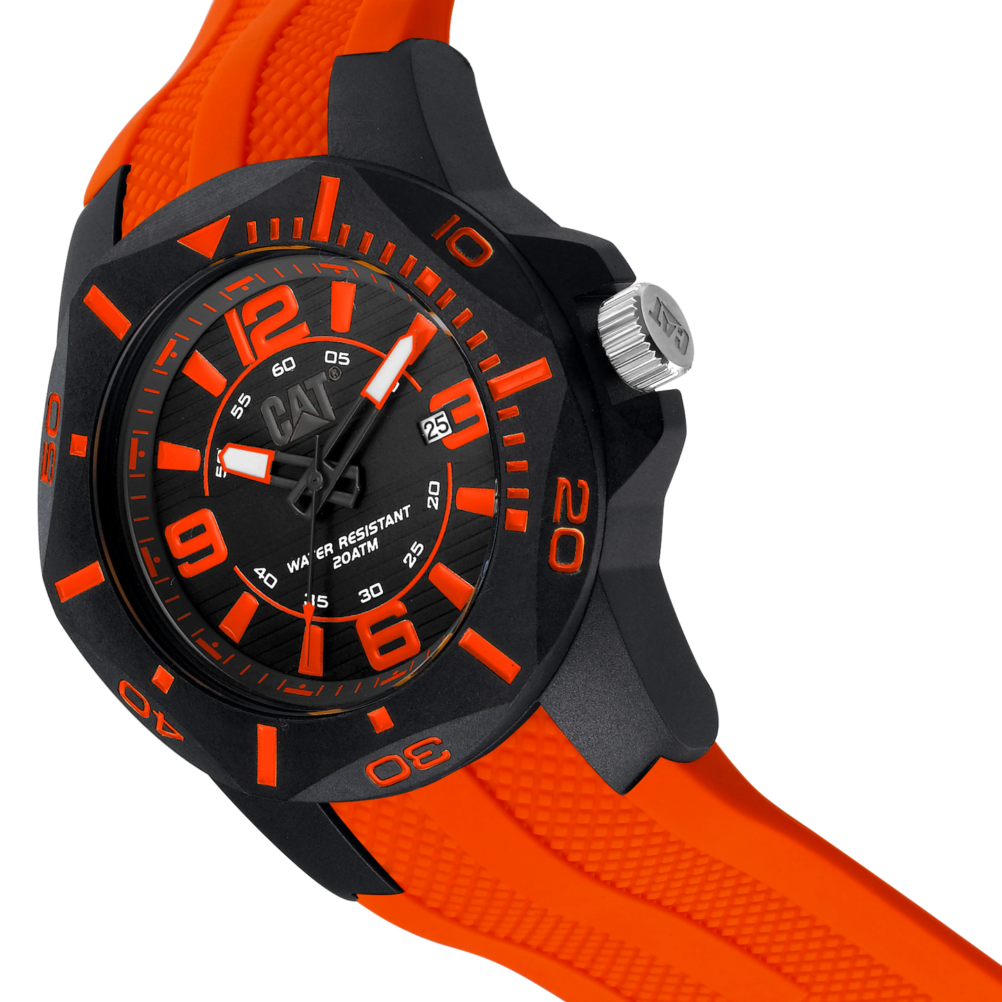 CATERPILLAR LR16128138 Diver Orange Rubber Strap